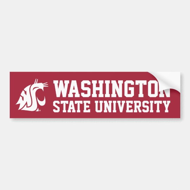 Washington State Cougar Bumper Sticker (Front)