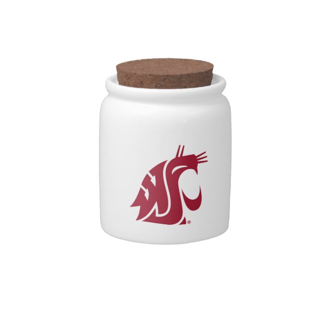 Washington State Cougar Candy Jar (Front)