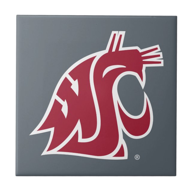 Washington State Cougar Ceramic Tile (Front)