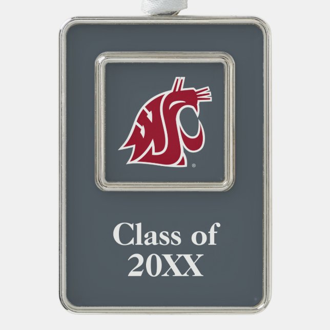 Washington State Cougar Christmas Ornament (Front)