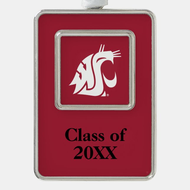 Washington State Cougar Christmas Ornament (Front)
