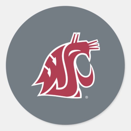 Washington State Cougar Classic Round Sticker