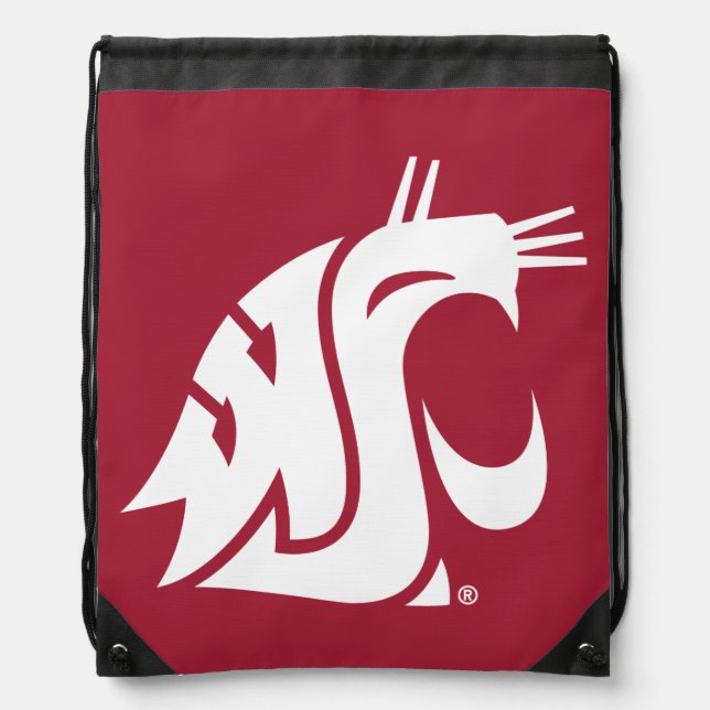 Washington State Cougar Drawstring Bag (Front)