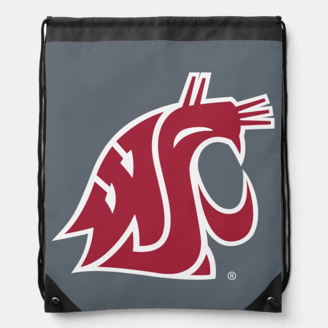 Washington State Cougar Drawstring Bag (Front)