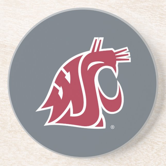 Washington State Cougar Drink Coaster (Front)