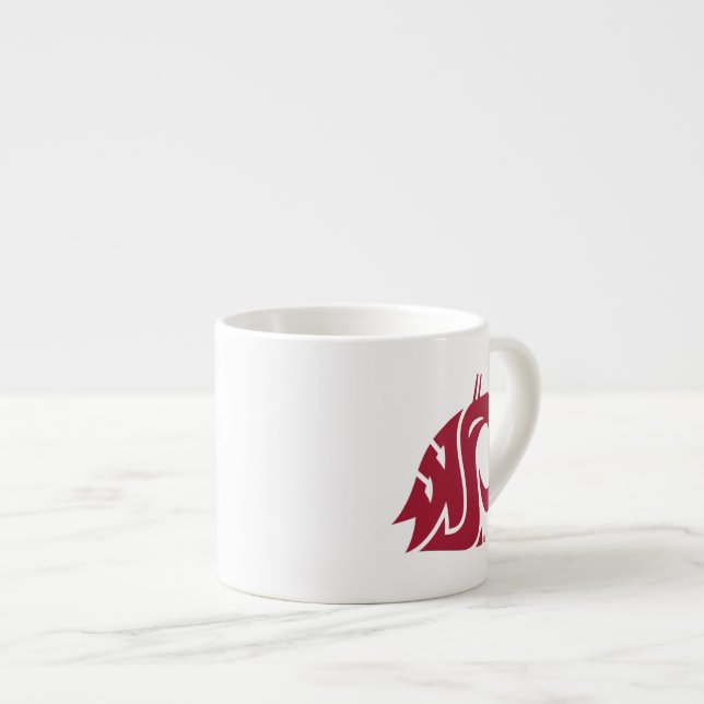 Washington State Cougar Espresso Cup (Front Right)