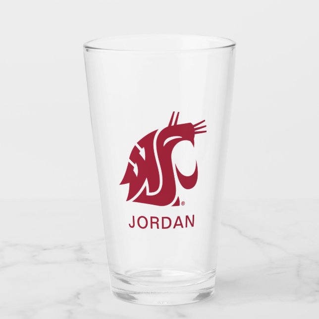 Washington State Cougar Glass (Front)