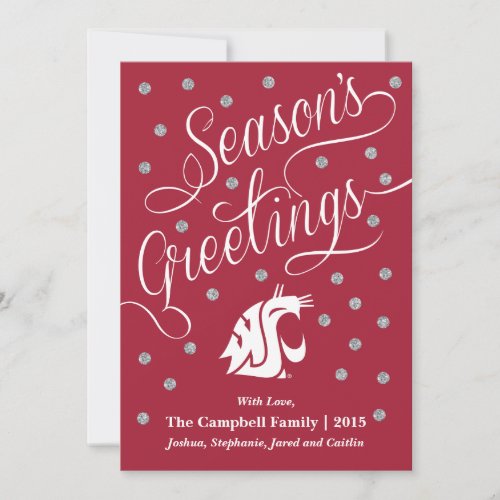 Washington State Cougar Holiday Card