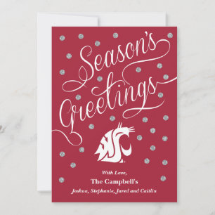 Washington State Cougar Holiday Card