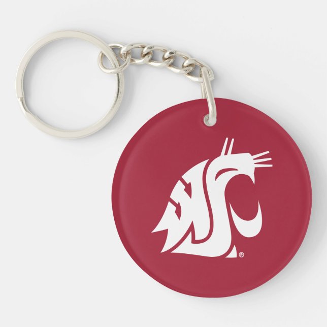 Washington State Cougar Keychain (Front)