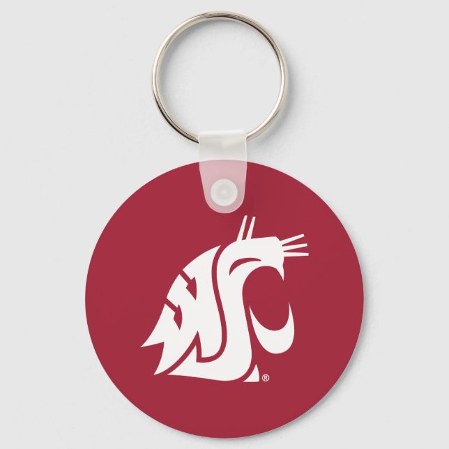 Washington State Cougar Keychain (Front)