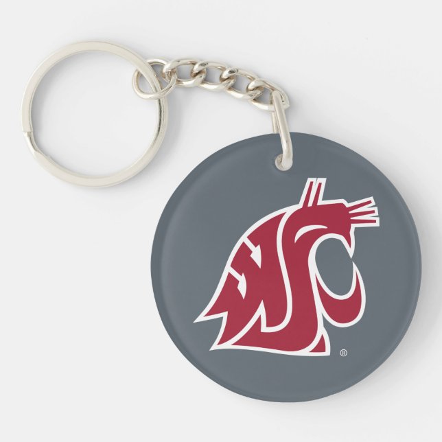 Washington State Cougar Keychain (Front)