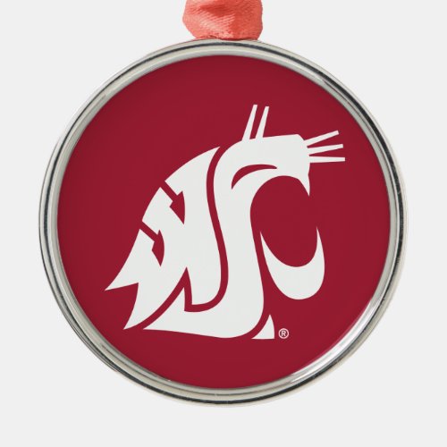 Washington State Cougar Metal Ornament