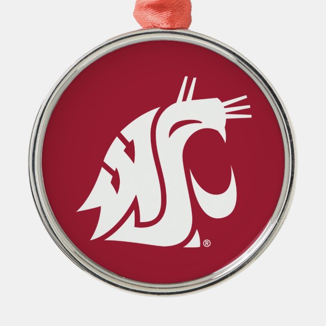 Washington State Cougar Metal Ornament (Front)