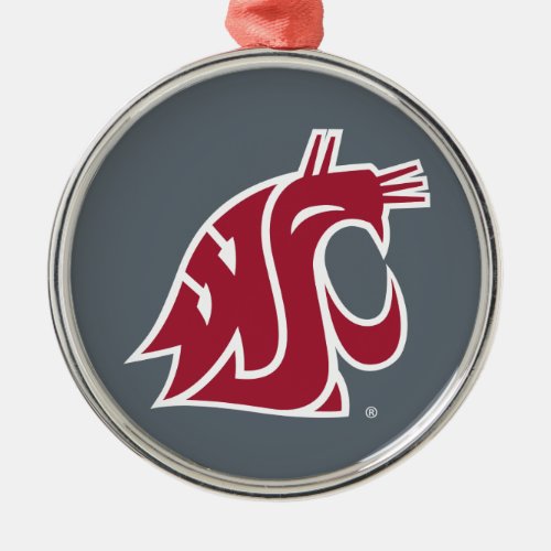 Washington State Cougar Metal Ornament