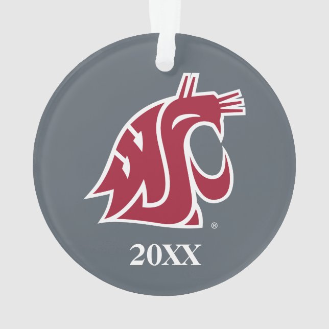 Washington State Cougar Ornament (Back)