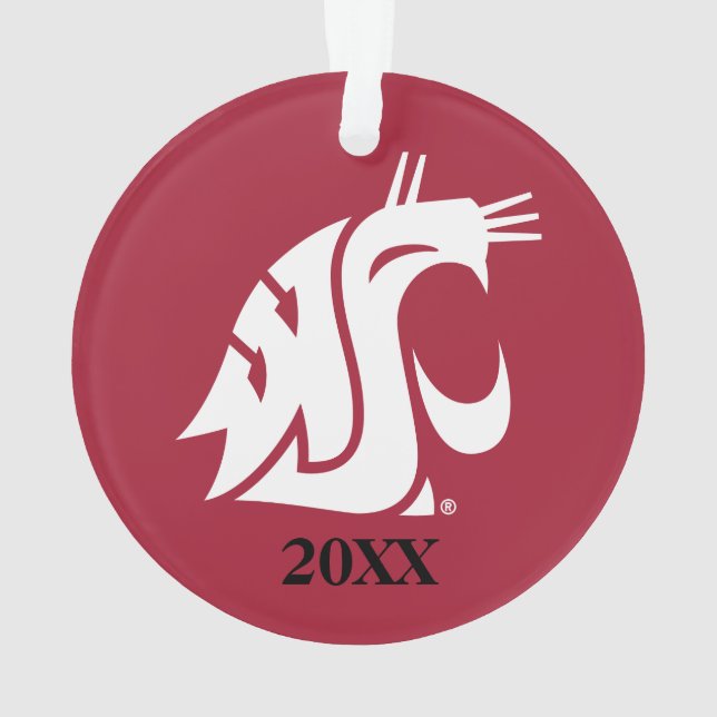 Washington State Cougar Ornament (Back)