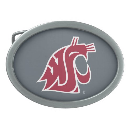 Washington State Cougar Oval Belt Buckle