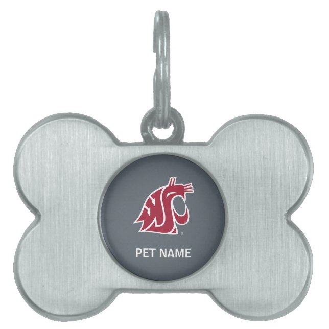 Washington State Cougar Pet ID Tag (Front)