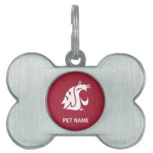 Washington State Cougar Pet Name Tag