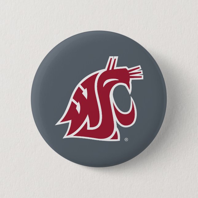 Washington State Cougar Pinback Button (Front)