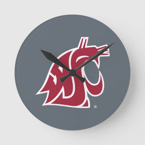 Washington State Cougar Round Clock