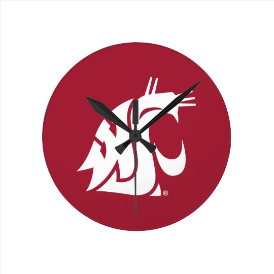 Washington State Cougar Round Clock