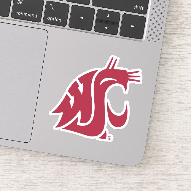 Washington State Cougar Sticker (Detail)
