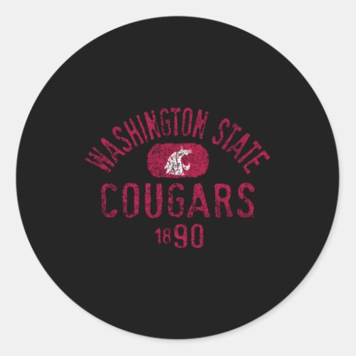 Washington State Cougars 1890 Classic Round Sticker