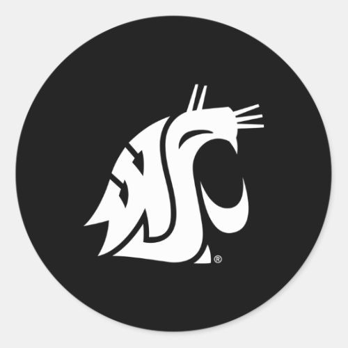 Washington State Cougars Icon Classic Round Sticker
