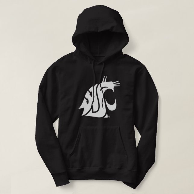 Washington State Cougars Left Chest Icon Logo Hoodie (Design Front)
