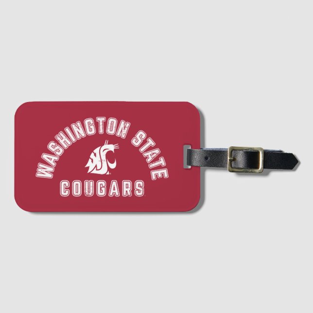 Washington State Cougars - Vintage Luggage Tag (Front Horizontal)