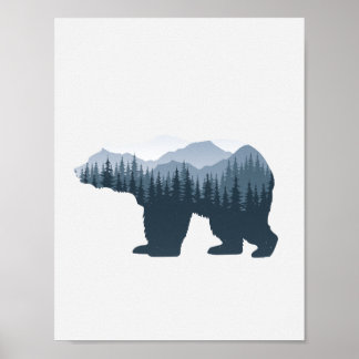 Washington State Decor, Pacific Northwest Mountain Poster