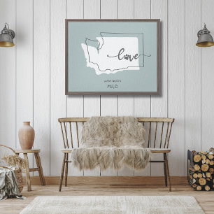 Washington State Dog Lover Canvas Print