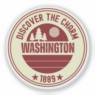 Washington State - Evergreen Beauty Gift Sticker