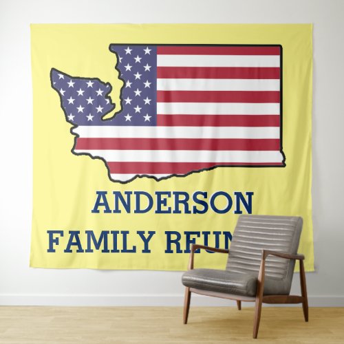 WASHINGTON STATE FAMILY REUNION Monogram Dazzling Tapestry