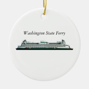 Washington State Ferry Ceramic Ornament