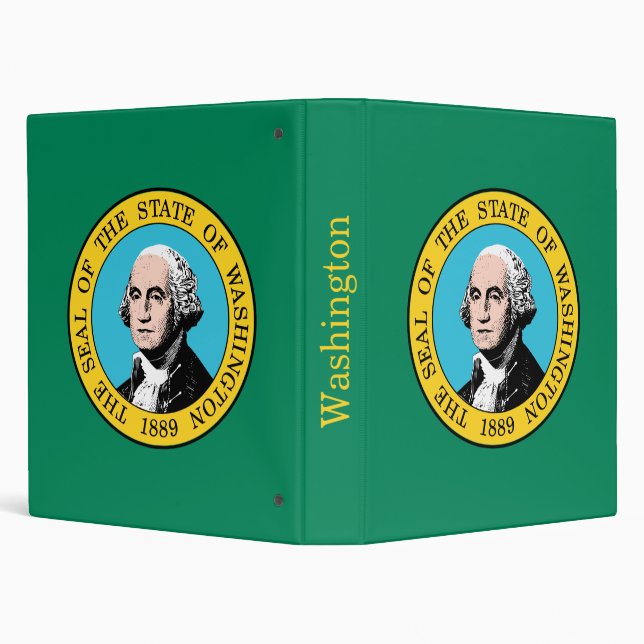 Washington State Flag 3 Ring Binder (Background)
