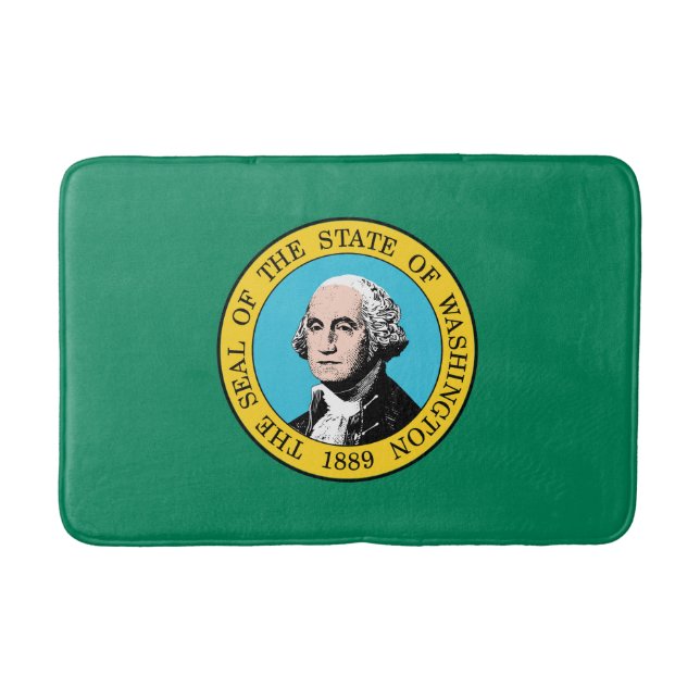 Washington State Flag Bath Mat (Front)