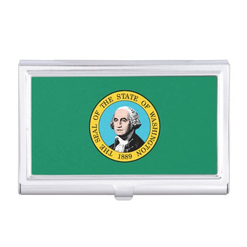 Washington State Flag Business Card Case