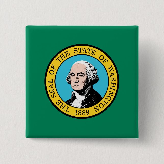 Washington State Flag Button (Front)