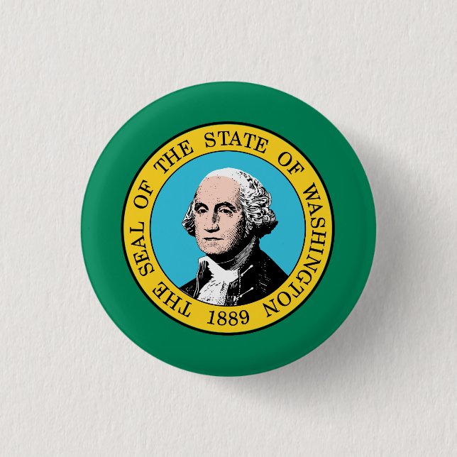 Washington State Flag Button (Front)
