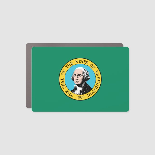 Washington State Flag Car Magnet (Front)
