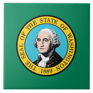 Washington State Flag Ceramic Tile