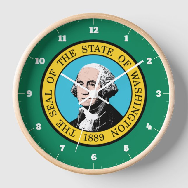 WASHINGTON STATE FLAG CLOCK (Front)
