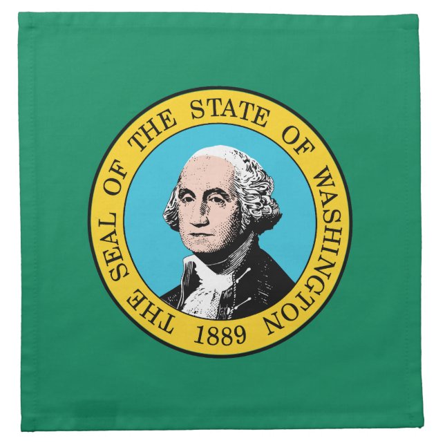Washington State Flag Cloth Napkin (Front)