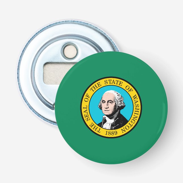 Washington State Flag Design Bottle Opener (Front)