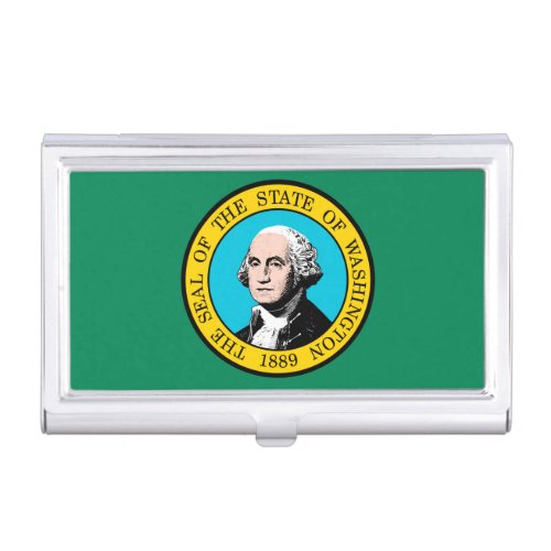 Washington State Flag Design Case For Business Cards