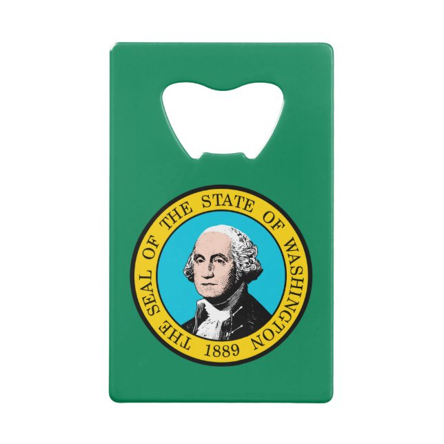 Washington State Flag Design Credit Card Bottle Opener (Back)