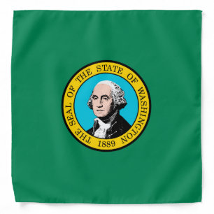 Washington State Flag Design Decor Bandana